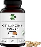 Ceylon Zimt Kapseln BIO 180 vegane Kapseln ohne Zusätze I in Deutschland hergestellt von bioKontor