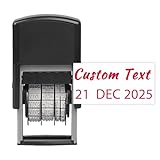 Personalisierter Datumsstempel, individueller Namensstempel mit Datum, selbstfärbendes Signatursiegel für Geschäft, 1 Zeilentext, fünf Tintenfarben zur Auswahl