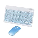 Kabellose Bluetooth-Tastatur und -Maus, ultradünn, ergonomisch, klein, wiederaufladbar, Bluetooth-Tastatur, Maus-Set für Apple iPad, iPhone, Samsung, Tablet, Handy, Android, PC, Computer, Mac,