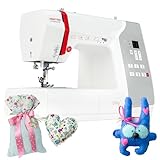VERITAS Nähmaschine Emily I Computer-Nähmaschine I 80 Stichprogramme I Auto-Fadenspannung & Einfädelhilfe I Fadenabschneider I Einstellbare Stichlänge & Stichbreite I LED-Display & LED-Nählicht (weiß)