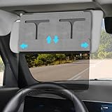 ZDDGNN Auto Sonnenblende Verlängerung,Auto Visier,Frontscheibe-Sonnenschutz,Blend- und UV-Strahlenschutz,Geeignet für Fahrer und Beifahrer (Grau)