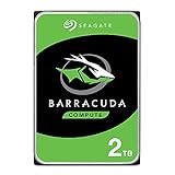 Seagate Barracuda 2TB interne Festplatte HDD, 3.5 Zoll, 7200 U/Min, 256 MB Cache, SATA 6GB/s, silber, Data Rescue ServiceModellnr.: ST2000DMZ08