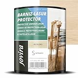 JOVIRA PINTURAS Lack-Lasur Satinierter Schutzlack auf Wasserbasis. Dekoriert und schützt Holz. (750 Milliliter, Farblos)