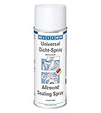 WEICON Universal Dicht-Spray 400 ml, Allesdicht-Spray, Abdichtspray, Dichtungsspray, Wasserfester Flüssigkunststoff, weiß