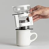 PURRL Filterkaffeemaschine, tragbare Filterpfanne mit elektrischer Extraktion, automatisch schließende kleine Filterpfanne für den Haushalt Little Surprise