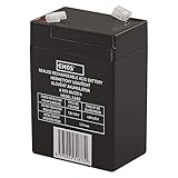 EMOS - Wartungsfreier Bleiakku - 6V 4Ah - AGM Batterie - Faston 4,7mm Anschluss - Für Notbeleuchtung - 70x47x101 mm