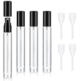 qiwuhai 4 Stk Glas Parfümzerstäuber, Zerstäuber mit feinem Nebel, Nachfüllbar Parfüm Sprühflasche Glas, Leere Zerstäuber Fläschchen, Probenfläschchen für Reisen, Parfum, Make-up (Schwarz)