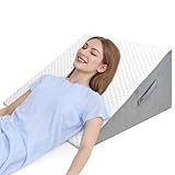 Vielseitig Keilkissen für Bett und Sofa-Memory Schaum Lesekissen-Ergonomischer Bettkeil für Reflux Schlafapnoe, Perfekt Rückenkissen für Rückenunterstützung beim Spielen, Lesen oder Fernsehen