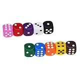 Rpanle 10 Stück Farben Würfel Set, Augenwürfeln, Spielwürfel aus Acryl, 16 mm 6 Seitige Würfel Set Spielwürfel Bunt, Würfelspiele Tischspiele, Mehrfarben Würfel Set