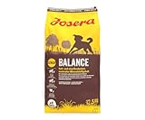 JOSERA Balance (1 x 12,5 kg) | Senior | Premium Trockenfutter für ausgewachsene ältere Hunde | Geflügel & Reis | fett- und eiweißreduziert speziell für Senioren | weizenfrei | Hundefutter | 1er Pack