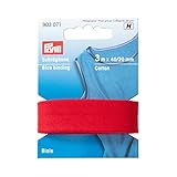 Prym 903071 Schrägband Baumwolle, rot, 100% CO, Falzung 20 mm falzung: 40/20 mm | 3 m