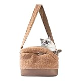 Transportbox für kleine Hunde – warme und wasserdichte Umhängetasche 40 x 22 x 33 cm | mit Sicherheitsgurt mit Schnalle für Hundetransportbox für mittelgroße Winterreisen