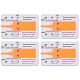 Dacitiery 4 Stücke Reifen Profiltiefenmesser, Kunststoff Reifenprofiltiefenmesser Profiltiefenmesser für Reifen, 0-20mm Profile Depth Gauge Tread Depth Gauge Motorrad Fahrzeug Auto