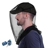 Premium moskitonetz Kopf für Insekten, 2 Pack, Fliegen- und Insektenschutz | Ultragroße und Lange, extrafeine Löcher für Camping, Wandern, Angeln, Gartenarbeit, Safari, passend für alle Hüte Head net