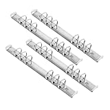 SHINEOFI 4 Stück Bindemittel aktenkoffer aktentaschen bürobedarf nootbook paper clip Bastelband große Bindeklammern Bandläufer Papier doppelt Schulmappe Aktenordner Rostfreier Stahl Silver
