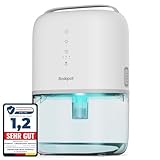 Luftentfeuchter Elektrisch Keller 1800ml, Entfeuchter Keller Elektrisch 30dB, Raumentfeuchter Elektrisch für Keller 40w, Luftentfeuchter Elektrisch Klein, Timer, 7 Farbige Beleuchtung