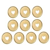 Angoily 10 Stück Teiliges Herz form Binder Discs aus Abs Matte Buchbinder Ringe zum Organisieren von Dokumenten Karten und Papieren Glatte Oberfläche für Schule Büro und DIY projekte