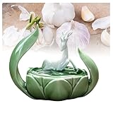 Vnook Keramik-Zwiebeltopf for Küchenbehälter, belüfteter Knoblauchtopf, handgefertigter Vintage-Arbeitsplatten-Organizer for den Heimgebrauch