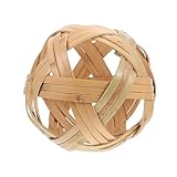 Alipis 1stk Bambuskugel Gewebter Ball Kugeldekorationen Für Schalen Dekorative Kugeln Geflochtene Fußbälle Fußball- Weicher Ball Rattan-weidenkugeln Kickerball Spielzeug Beige
