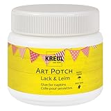 KREUL 49251 - Art Potch Lack und Leim, transparent, 150 ml, Serviettentechnik- und Dekokleber auf Wasserbasis, für Holz, Keramik, Stein und Karton