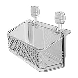 Badezimmerregal, Badezimmer-Aufbewahrungsregale, Duschregale, Badregal zur Wandmontage, Badezimmer-Organizer mit Saugnapf, 9,88 x 5,51 x 5,35 Zoll, wandmontiertes Duschregal, für Shampoo-Spülung, 1 Pa