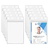 Vicloon Ausweishülle,10 Stück Transparent Kartenhalter Ausweis, Ausweishalter Wasserdichte, Ausweise,Vertikalschnitt