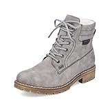 Rieker Damen Schnürstiefeletten Y9125, Frauen Stiefeletten, wasserabweisend, riekerTEX,halbstiefel,Kurzstiefel,grau (40),41 EU / 7.5 UK