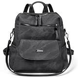 Aucuu Frauen Rucksack Wasserdicht, Rucksack Damen Klein, Cityrucksack aus PU Leder, Tagesrucksack Schulrucksack, Casual Daypack, Damen-Rucksackhandtaschen, Reiserucksack für Reisen Schule Arbeit