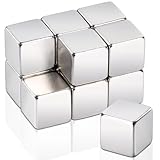 MAGXCENE 12 Stück Magnete Stark 10x10x10mm Mini Magnete Kleine Neodym Magnete Extra Stark, Kleine Magnete Rechteckig Starker Magnet für Kühlschrank Magnettafel Whiteboard Magneten
