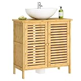 SDHYL Waschbeckenunterschrank 2-Türen, Badezimmer-Unterschrank, Aufbewahrungsschrank unter Waschtisch, Badezimmerschrank, Waschtisch-Organizer, platzsparende Schranklösung, 60 x 30 x 60 cm