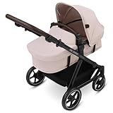 ABC Design Puppenwagen Migno - 2in1 Puppenwagen mit Babywanne, Sportsitz, Verstellbarer Knickschieber, kompaktes Faltmaß, ab 3 Jahren - Berry