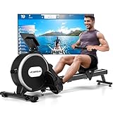 DMASUN Rudergerät für Zuhause, Magnetisches Rudergerät mit Upgrade Doppel-Slide-Rails, APP-Verbindung, 16 Widerstandsstufen, LCD-Datenanzeige, ideal für Cardio-Training, Belastbar bis 160kg