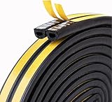 10M Dichtungsband für Türen Fenster, Türdichtung Selbstklebendes Fensterdichtung Anti-Kollision Gummi Schaum Siegel Streifen Schalldämmung Dichtungsband Selbstklebendes Schwarz