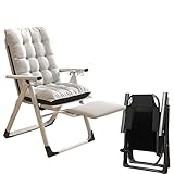 Klappbarer ergonomischer Bürostuhl mit gepolsterten Armlehnen, Rückenlehne und Liegefunktion, ideal für kleine Räume