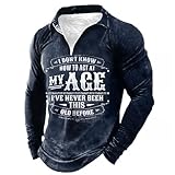 SRZYMJ Poloshirt Herren Langarm Getäfelt T Shirts Männer Hemd T-Shirt Slim Fit Golf Sports Blau Herren Sweatshirt Langarm M Wander-Shirt Weihnachten Jumpsuit T Shirt BH Hemd Freizeithemden