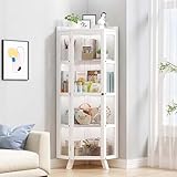 Eckvitrine mit Türen, transparente Aufbewahrungseinheit für Büros, Wohnzimmer, Heimstudios, moderne Vitrinenmöbel