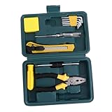 Angoily 12 Teiliges Werkzeugset Für Haushaltsreparaturen Multifunktionales Handwerkzeug Kit Für Autos Werkzeugkoffer Ideales Reparatur Set Für Heimwerker Und Freizeitprojekte