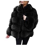 Kunstpelz Winterjacke Damen Felljacke Kunstfell Warme Winter Mantel Parka Frauen Schöne Flauschige Jacke Faux Für Pelzjacke Pelzmantel Wintermantel Weste