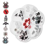 Beavorty 1 Schachtel Halloween Nagelschmuck aus Hochwertigem Harz Süße Spinnen Fledermaus-charms Schnelle Anwendung Vielseitig für DIY Maniküre und Halloween-party Styles