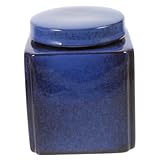 DECOMELODY Keramik Teedose Eckig Luftdicht mit Deckel Hochwertiger Vorratsbehälter für Tee und Lebensmittel Langlebig Luftdicht Verschlossen Elegantes Design für Küche und Teeaufbewahrung