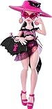 Monster High Scare-adise Island Draculaura Puppe mit Badeanzug, Sarong & Strandzubehör wie Hut, Sonnenschutz & Tragetasche