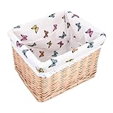 DOITOOL Geflochtener Aufbewahrungskorb Klein Dekorativer Strickkorb Multifunktional für Schlafzimmer Bad Büro zur Aufbewahrung von Kosmetik Kleidung Haushaltsgegenständen