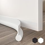HZIH Zugluftstopper für türen 93 cm - Selbstklebend Zugluftstopper für türen, Einstellbar Türdichtung für die Unterseite, Schnellmontage, Innen & Außen, Blockiert Kälte & Lärm, Weiß