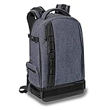 Pedea DSLR-Kamerarucksack Fashion Fotorucksack für Spiegelreflexkameras mit wasserdichtem Regenschutz und Variabler Inneneinteilung (Rucksack, grau) …