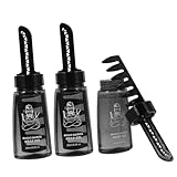 ABOOFAN 3 Stück Leere Haargel Flaschen mit Kamm Kunststoff Haargelspender für Herren Nachfüllbare Styling Gel Flasche Praktisch für Zuhause und Salon