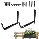 Blumenkasten-Halterungen – Metall-Pflanzkasten-Halterungen Von Durables, Verstellbarer Blumenkasten-Halter | Robuste Halterungen Für Blumenkästen, Einfach Zu Installierender Blumenkasten Am Fenster, U