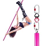GAOXIN Tanzstange für zu Hause – 45 mm drehende Tanzstange mit Verlängerung, rosa tragbare exotische Stripperstange, ideal für Schlafzimmer, Pole Dance Studio und Pole Fitness