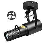 15W Weiß LED Pinspot Licht,Spotlight Led Punktstrahler Verstellbar IrisblendeDrehbar Effektstrahler Light Scheinwerfer Par-Licht Bühnenlicht für DJ Disco Party Club