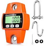 Digitale Hängewaage 300KG 660lbs, Hängende Waage Elektronische Kranwaage mit Accurate Sensors & LCD-Anzeige, Mini tragbare Waage mit Haken für Bauernhof, Fabrik, Jagd