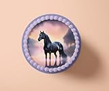 CGD – Essbare Tortenaufleger aus Fondant oder Esspapier – Perfekt für Pferde-Liebhaber – Dekorative Kuchendeko für Geburtstag, Party & besondere Anlässe - Pferde 2 (Esspapier)